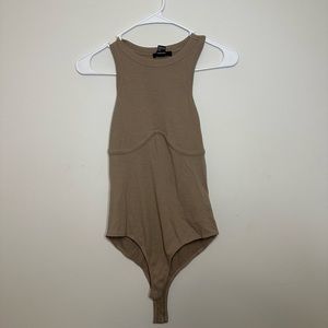 High Neck Nude Bodysuit